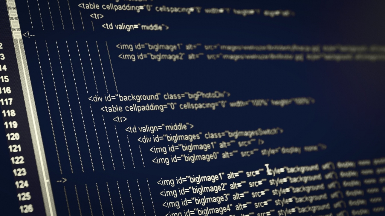 Program code on a monitor